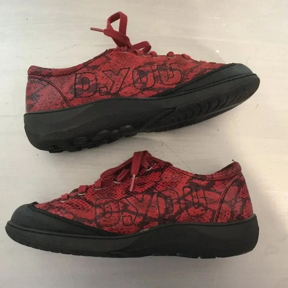 Portofino Comfort Shoes Womens  Pattern Leather Sneakers Red SZ 38 EUR - Picture 3 of 16